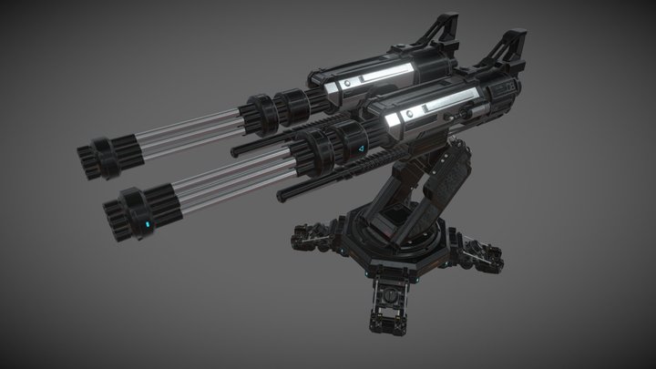 MachineGunTurret 3D Model