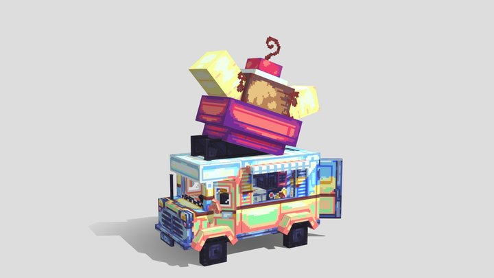 Banana Split Icecream Truck 3D Model