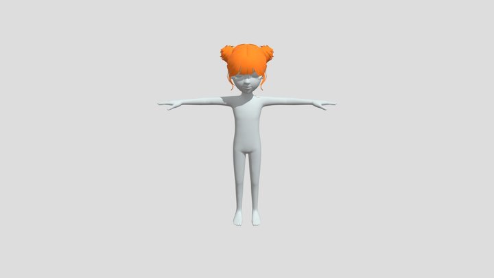 Hair FBX file prefab zepeto template 3D Item 78n 3D Model