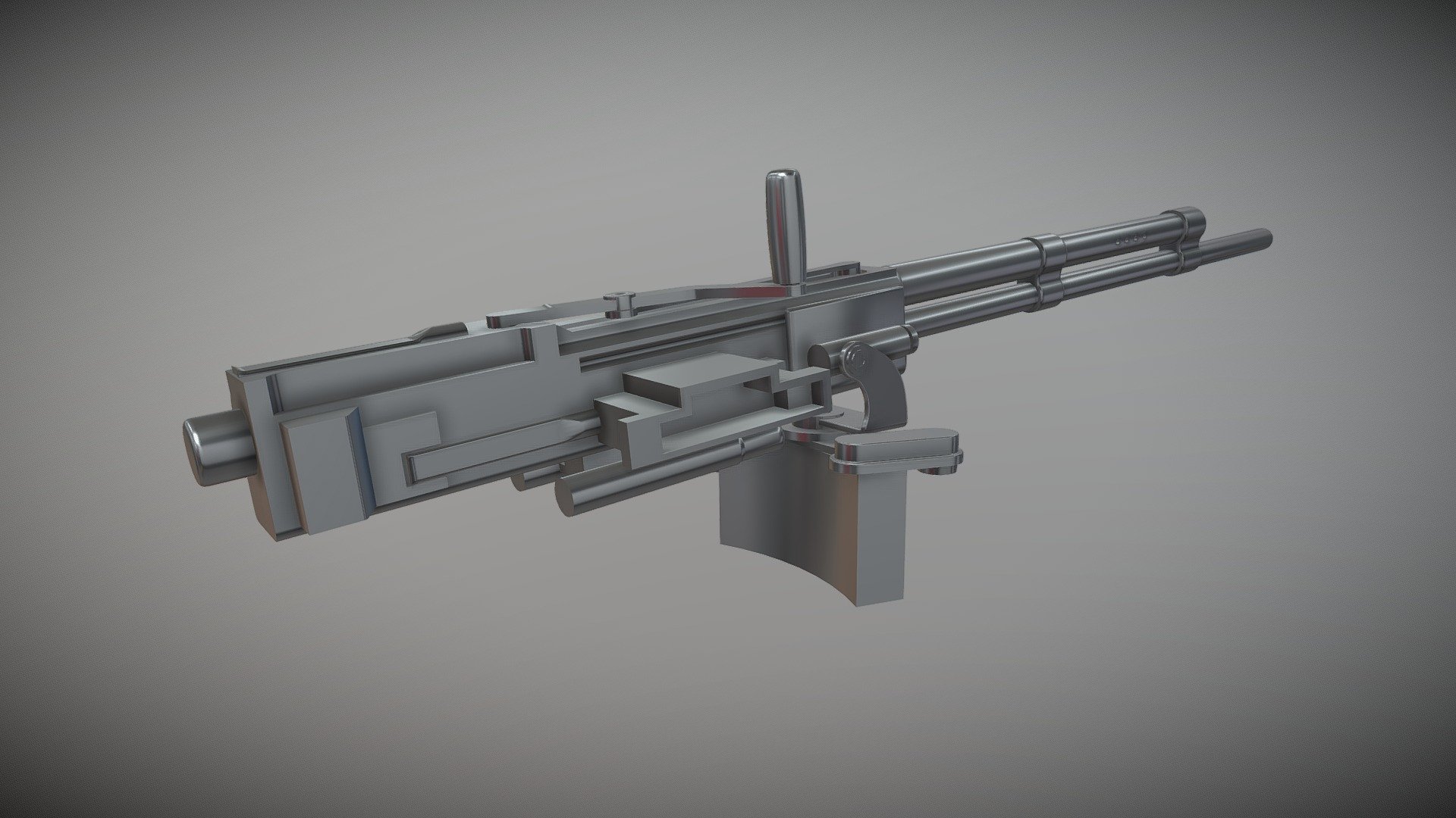 Machine gun - Download Free 3D model by Gerhald [1cd7dbb] - Sketchfab