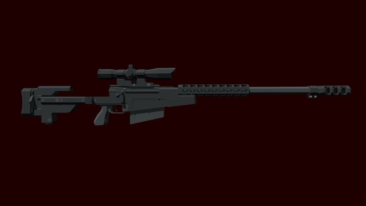 Low Poly AX-50 3D Model