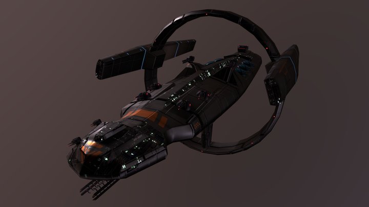 SpaceShip AV-007 3D Model
