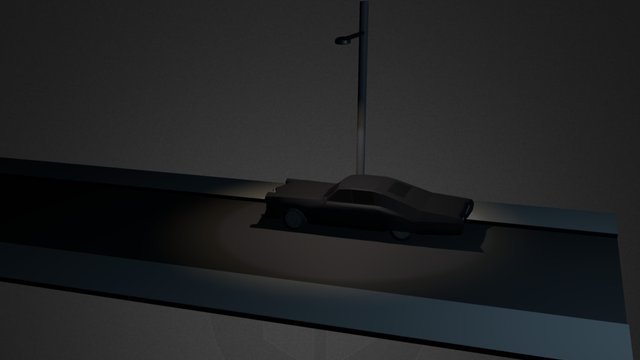 Carro suspeito 3D Model