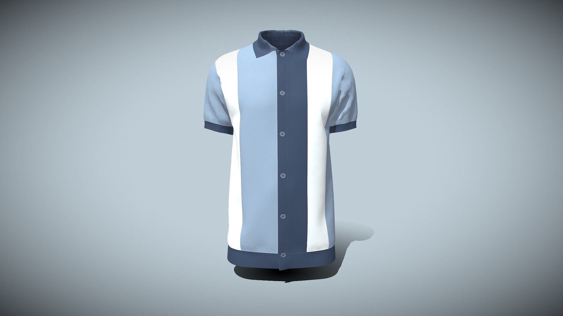 Mens Retro Polo Shirt Buy Royalty Free 3D Model By Clothing Cart   Bbc9a4e10e954848a93ec9e1b68077ec 