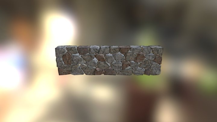 stone basalt wall 3D Model