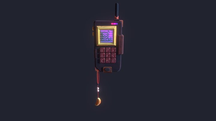Handpainted phone 3D Model