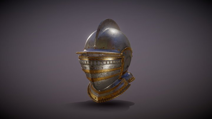 Medieval helmet. 3D Model