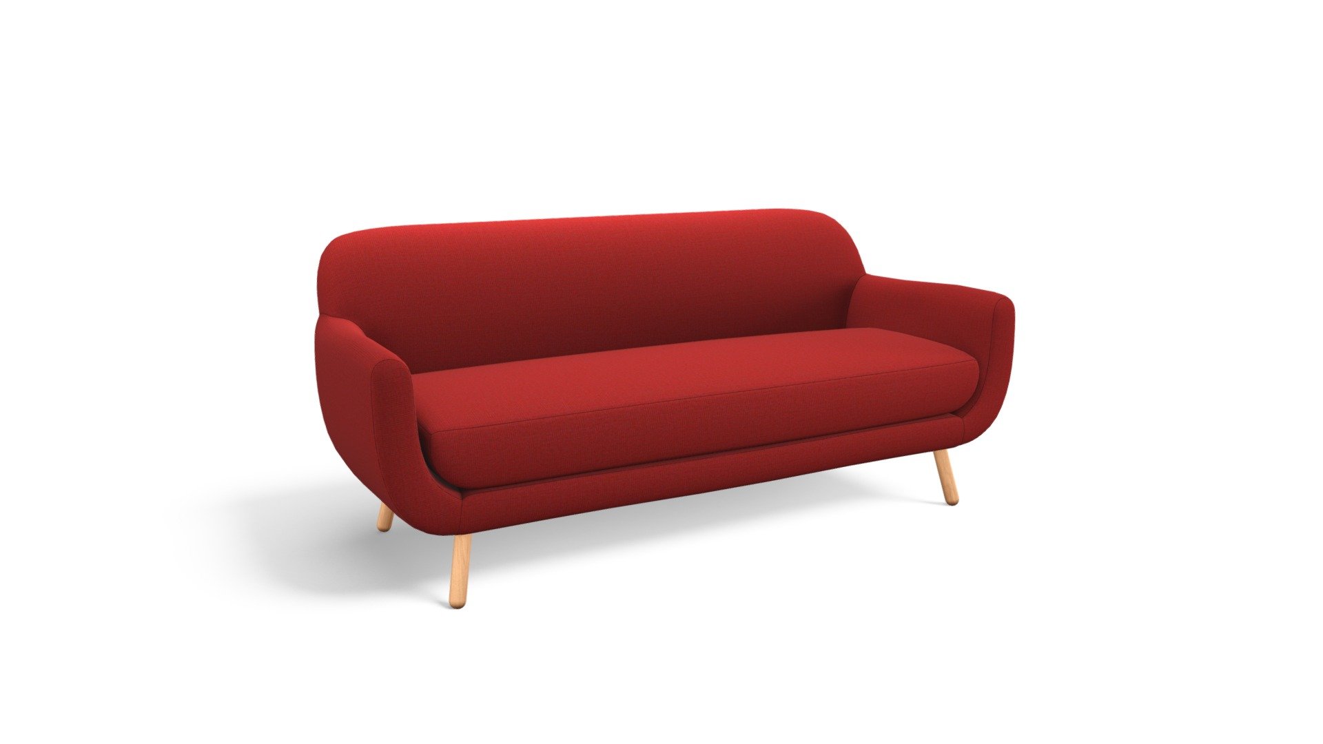 Jonah 3 Seater Sofa, Ketchup Red