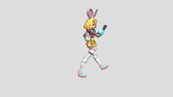 RobotConejaAnimada 3D Model