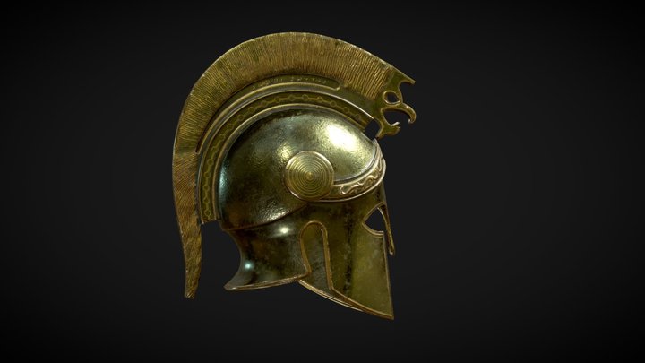 Greek hoplite helmet (Macedonian 3rd century BC) 3D Model