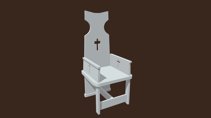 Cadeira de Igreja 03 - Church Chair 03 3D Model