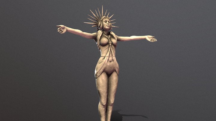 Godess Statue WIP 3D Model