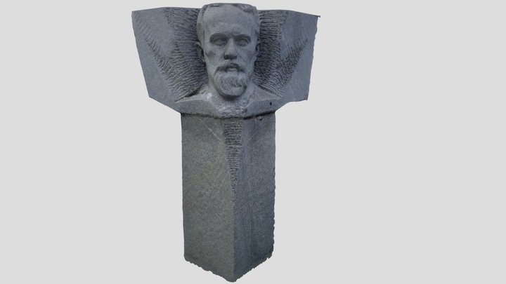 Ivan Puluj monument (Grymajliv, Ternopil region) 3D Model