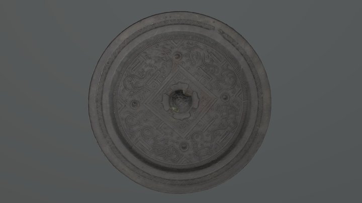 Mirror, with T, L, and V patterns 3D Model