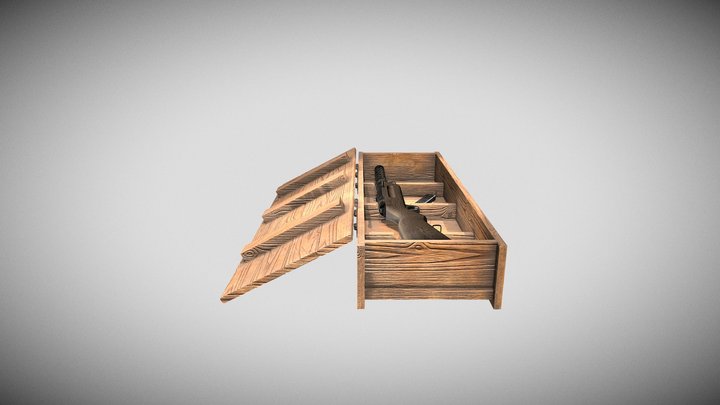 mp18 crate prop for an unreal game 3D Model