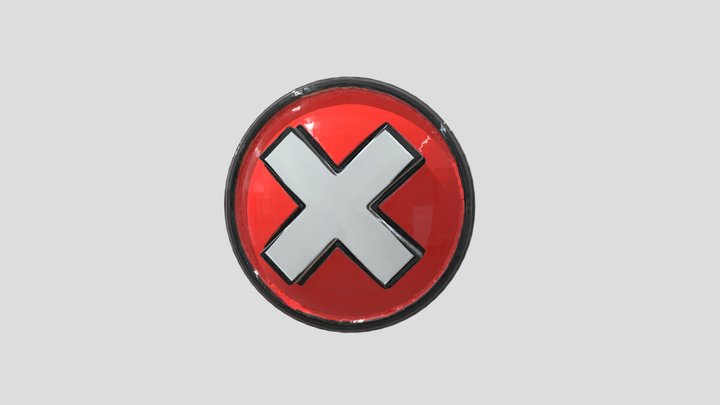 Cancel Button (Reject) ❌ – Free 3D Model STL