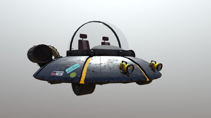 Rick & Morty spaceship 3D Model