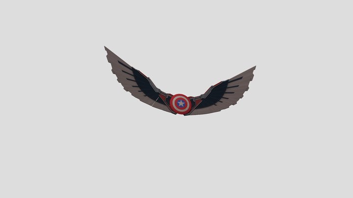 Captain America Wings 3D Model