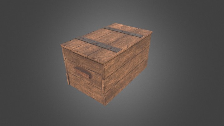 Wooden Chest Crate Low poly 3D Game Ready 3D Model
