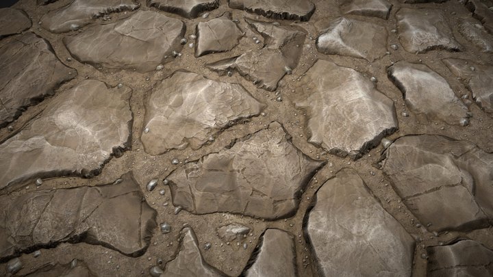 Rough Field Stone - Substance Designer 3D Model