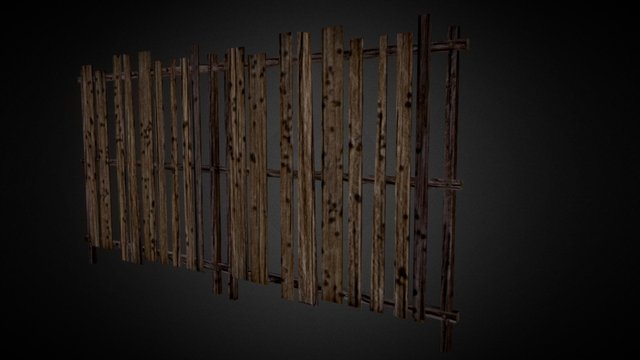 Wood fence 3D Model