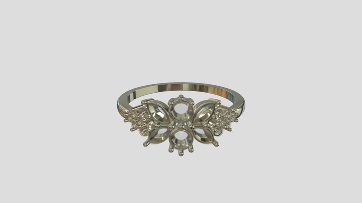 ADRG037 goldring wedding engagement luxury – Free 3D Model STL