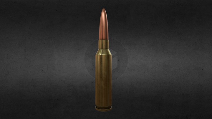 6.5 Creedmoor Cartridge 3D Model