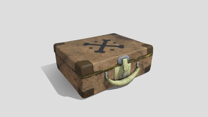Old Worn Suitcase 3D Model