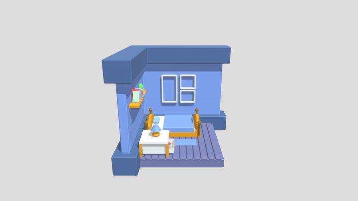 Another Single Isometric Room 3D Model