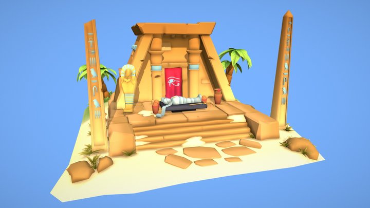 DAE Villages Egyptian Embalmer (Game Art Exam) 3D Model