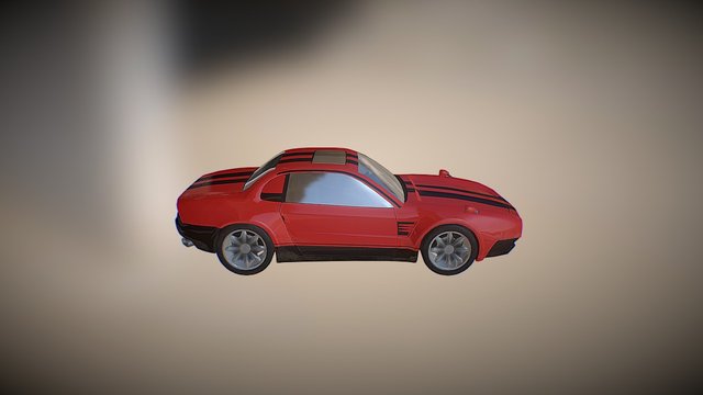 Concept car Low polys 3D Model