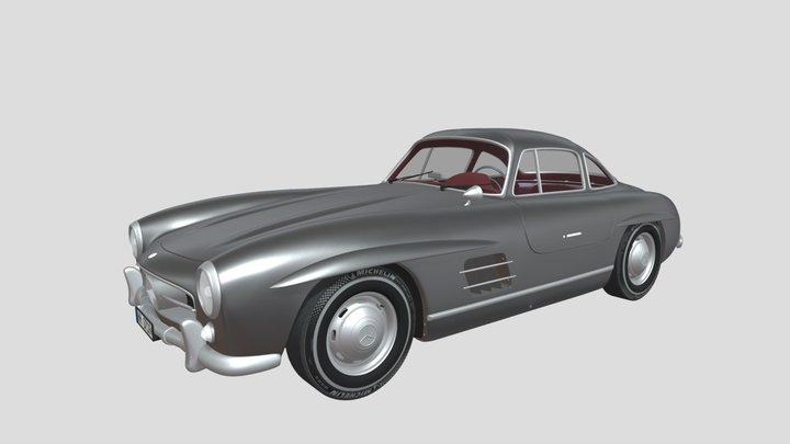 Mercedes Benz SL3000 classic car 3D model 3D Model