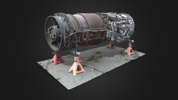 Jet Engine on Stilts | Abandoned UK 3D Model