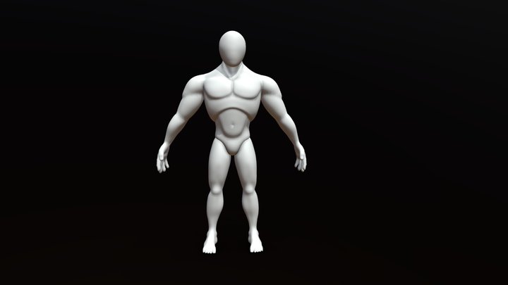 Basic Human Body Mesh 3D Model