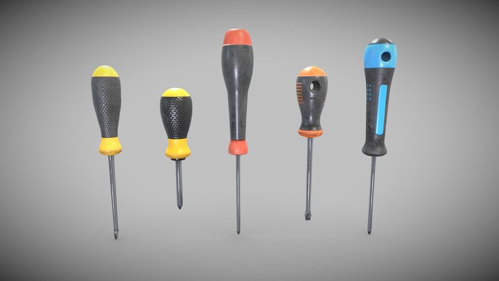 Screwdriver collection 3D Model