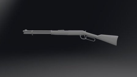 Lever Action Rifle 3D Model