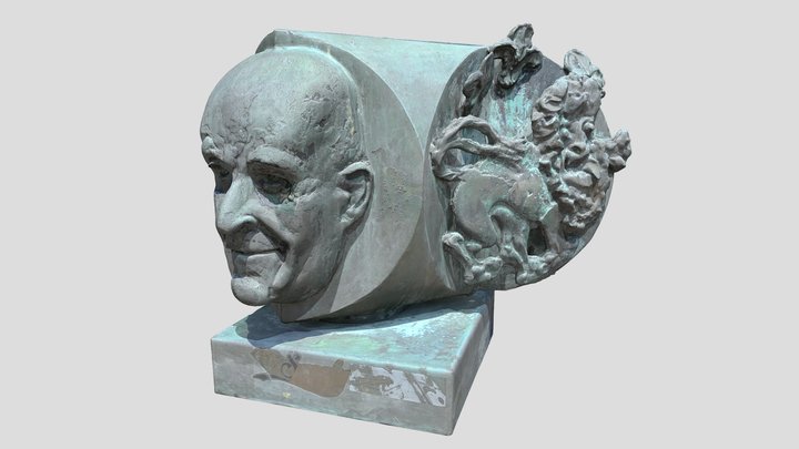 Louis Pradel sculpture in Lyon 3D Model