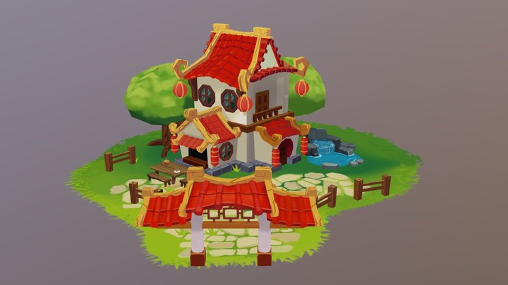 China Cafe 3D Model