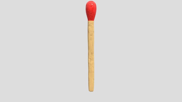 A realistic match 3D Model