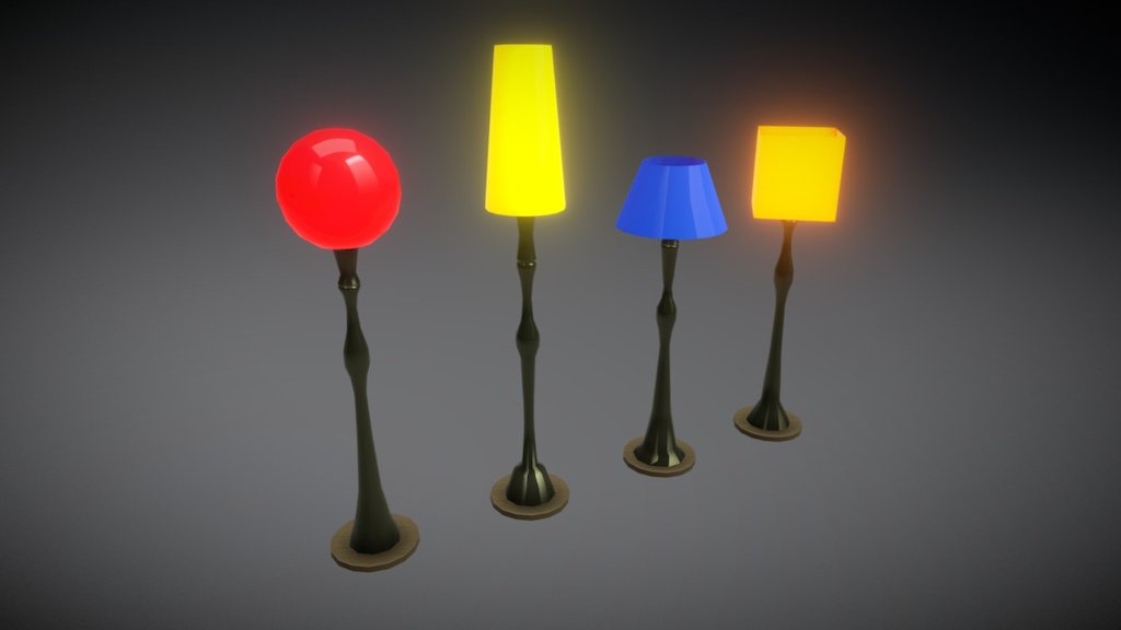 Stand Lamp - Download Free 3D model by Pedram Ashoori (@pedramashoori ...