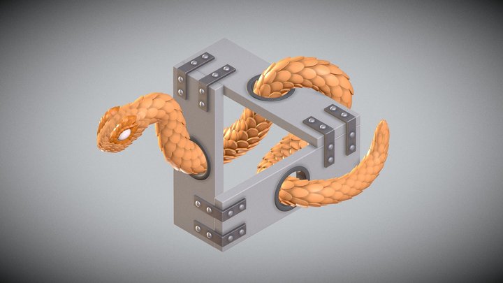 Impossible Penrose Snake 3D Model