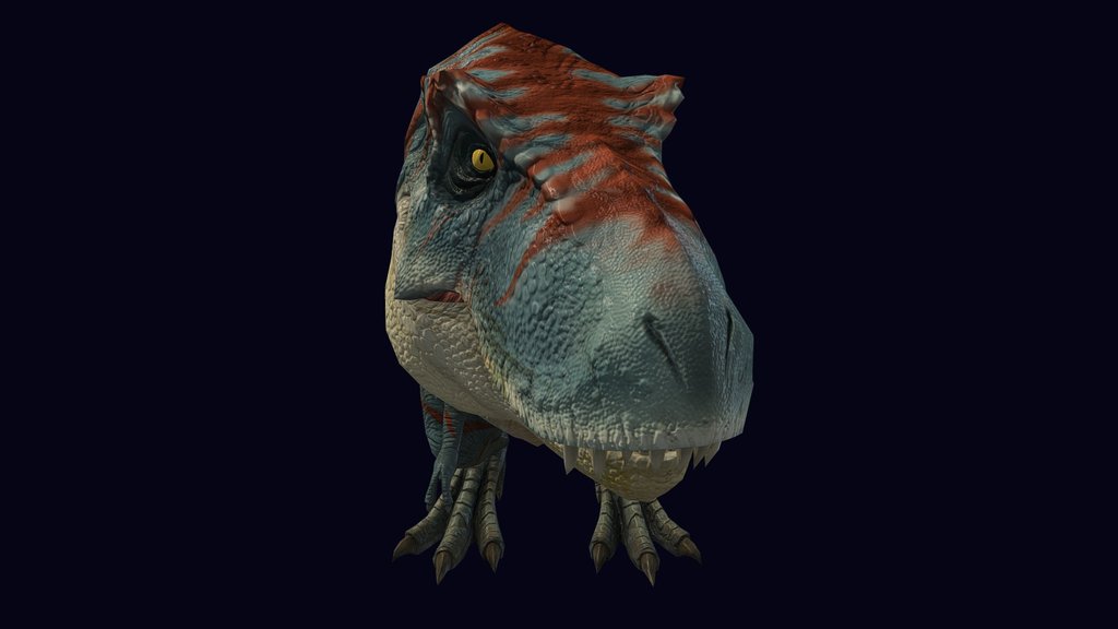 Animated Scary Tyrannosaurus-Rex Dinosaur Loop