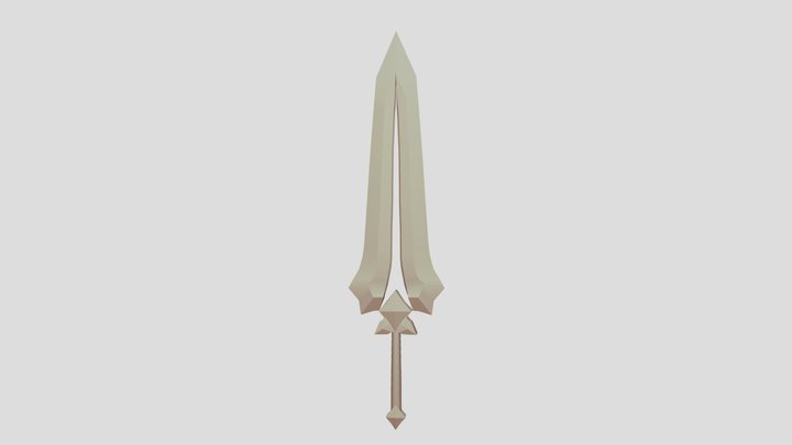 Stylized Crystal Sword 3D Model