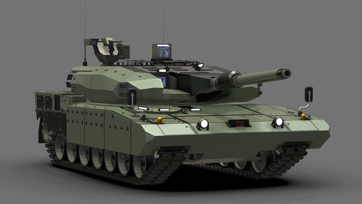 Leopard 2RI (Republic of Indonesia) 3D Model