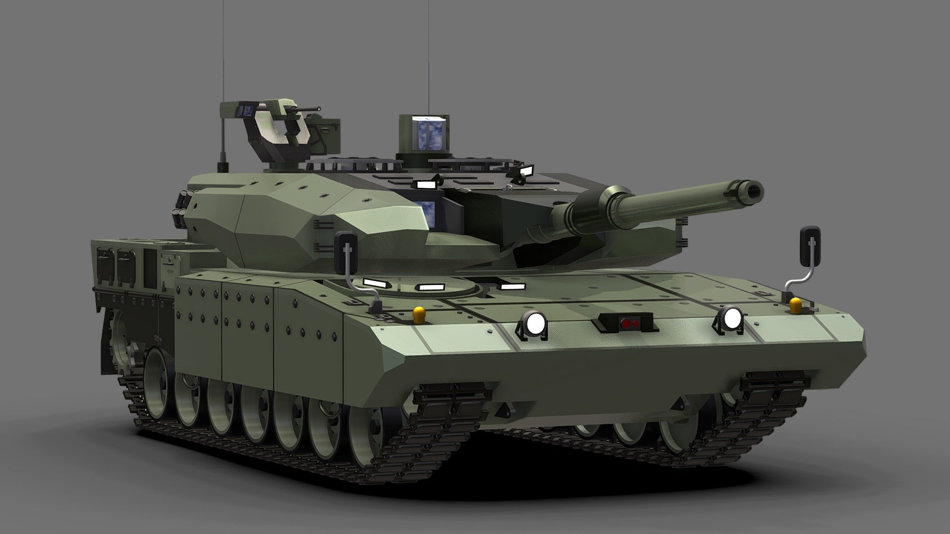 Leopard 2RI (Republic Of Indonesia) - Buy Royalty Free 3D Model By ...