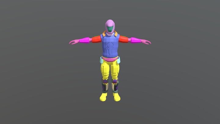 DK Player Character Low Poly 3D Model