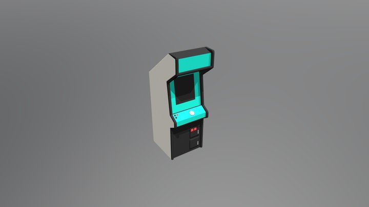 Standing Arcade Machine 02 Textured 3D Model