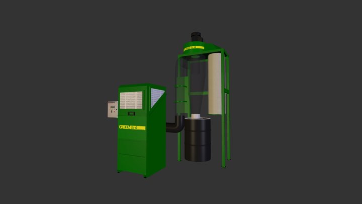 DiversiTech - Green Filter Cleaning Machine 3D Model