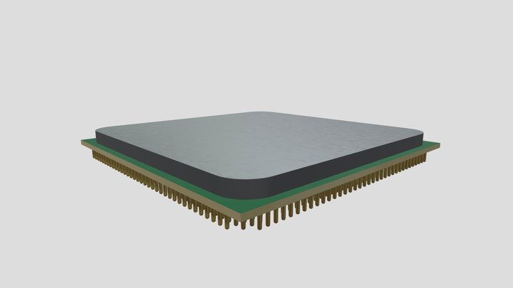 AM4 Processor (With die) 3D Model