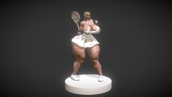Thicc tennis player 3D Model